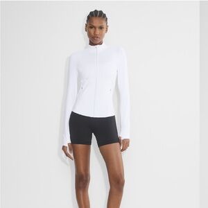 Aritzia Golden Life Relay Zip-Up in White